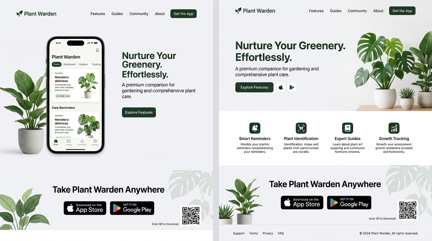Plant Warden App Mockup